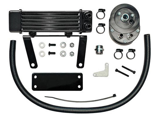 Jagg Oil Coolers JAG-750-1290 6-Row LowMount Oil Cooler Kit for Softail 00-10