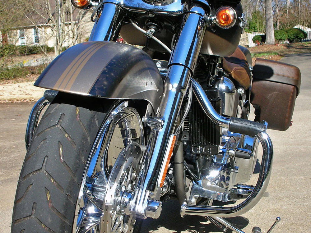 Jagg Oil Coolers JAG-771-FP2600 Fan Assisted 10 Row Vertical Oil Cooler Kit for Harley-Davidson Softail 18-Up