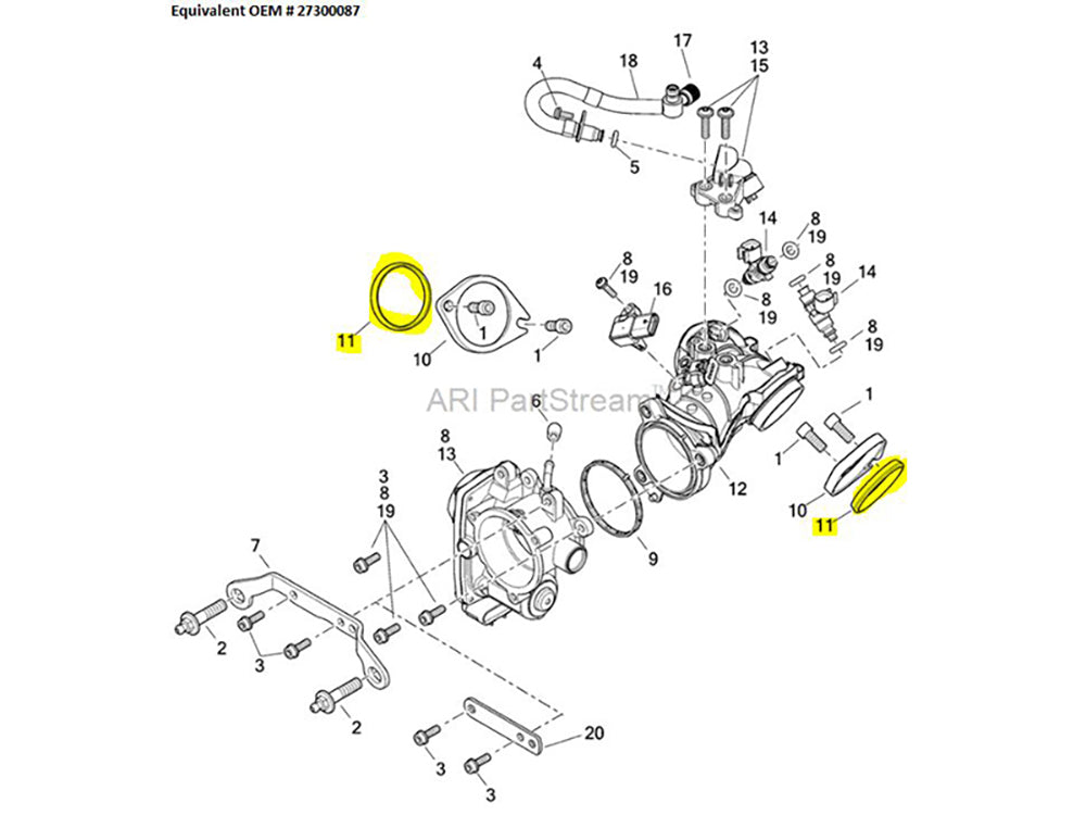 James Genuine Gaskets JGI-27300087 Intake Manifold Seal for Milwaukee-Eight Touring 17-Up/Softail 18-Up (10 Pack)