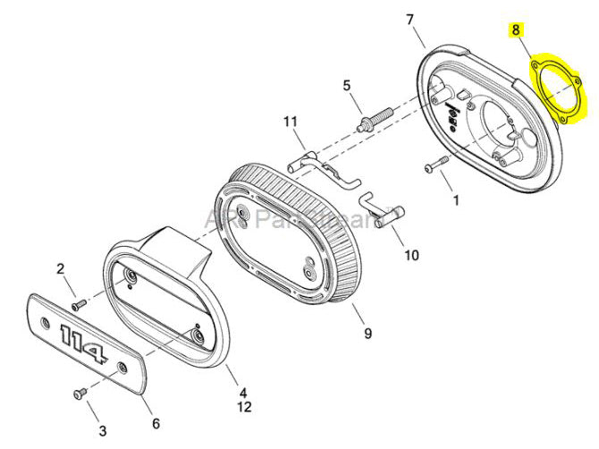 James Genuine Gaskets JGI-29000149 Air Filter Backplate Gasket for Milwaukee-Eight Touring 17-Up/Softail 18-Up Models w/Ventilator Air Filter Assembly