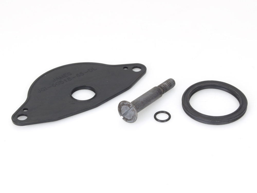 James Genuine Gaskets JGI-60518-65-DLK Starter Housing Gasket & Seal Kit w/Pivot Screw for Big Twin 65-85 4 Speed w/OEM Chain Primary & Final Drive