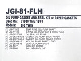 James Genuine Gaskets JGI-81-FLH Oil Pump Gasket Kit for Big Twin 81-91