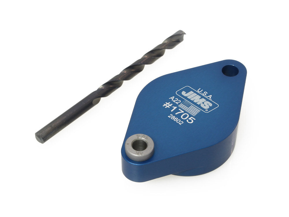 Jims Machine JM-1705 Exhaust Stud Drill Plate Tool for use on Big Twin 84-Up/Sportster 86-21