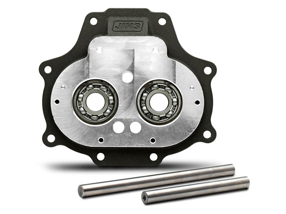 Jims Machine JM-2336 Trapdoor w/Wide Bearing Upgrade Black for Big Twin 07-Up w/OEM 6 Speed