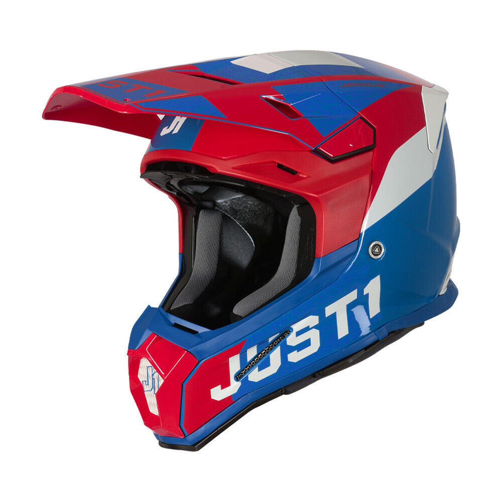 Just1 J22 Adrenaline Gloss Carbon/Red/Blue/White Helmet