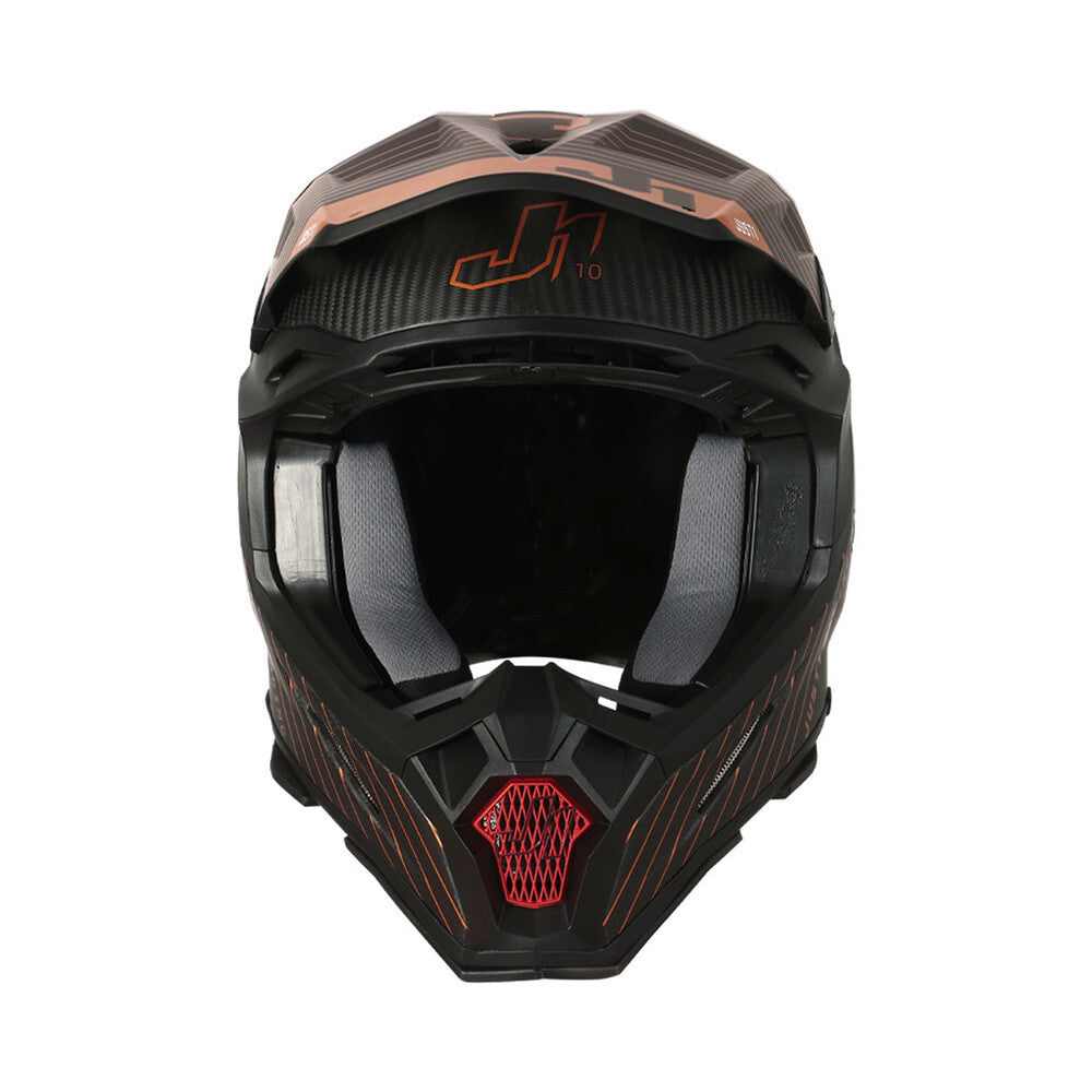 Just1 J22 10th Bronze Matte Carbon/Bronze/Black/White Helmet