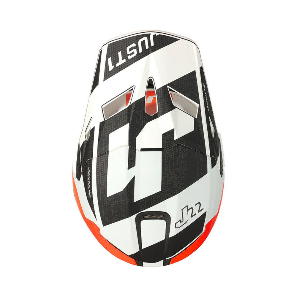 Just1 J22 Adrenaline Matte Carbon/Orange/White Helmet