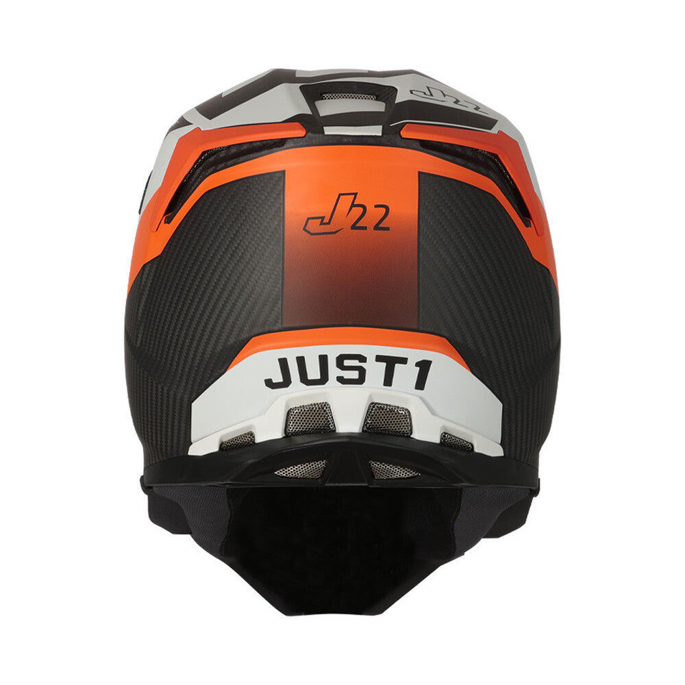 Just1 J22 Adrenaline Matte Carbon/Orange/White Helmet