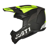 Just1 J22 Adrenaline Matte Carbon/Black/Fluro Yellow Helmet