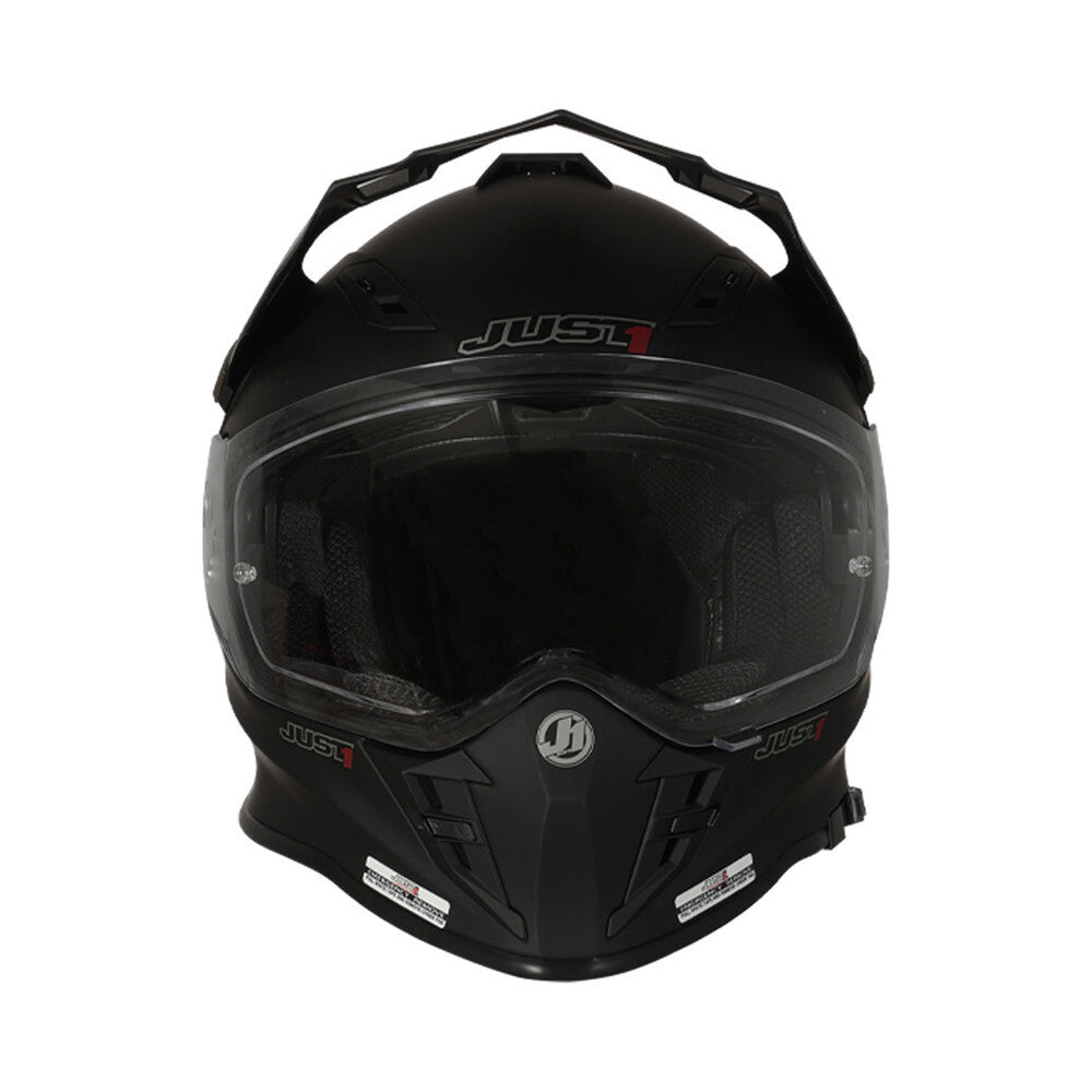 Just1 J34 Pro Solid Gloss Black Adventure Helmet