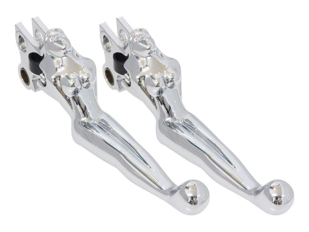 Kuryakyn K1049 Silhouette Levers -Chrome for Softail 96-14/Dyna 96-17/Touring 96-07/Sportster 96-03