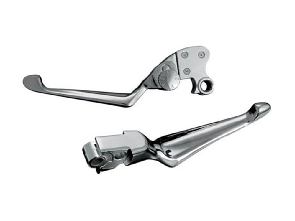 Kuryakyn K1080 Boss Blades Levers w/Adjustable Clutch Lever Chrome for Softail 96-14/Dyna 96-17/Touring 96-07/Sportster 96-03