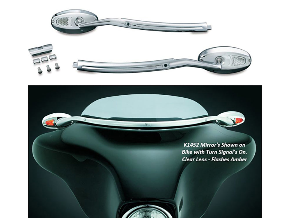 Kuryakyn K1452 Blind Spot Mirrors Chrome for Touring 96-13 [INTERNAL]