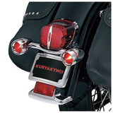 Kuryakyn K2098 Rear Bullet Turn Signal Bar w/Red Lens Chrome for Touring 91-13/FL Softail 86-17