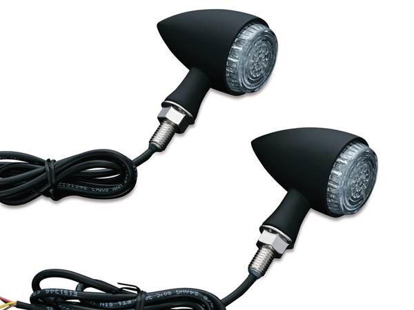 Kuryakyn K2509 Torpedo Turn Signals w/Run-Brake-Turn Black