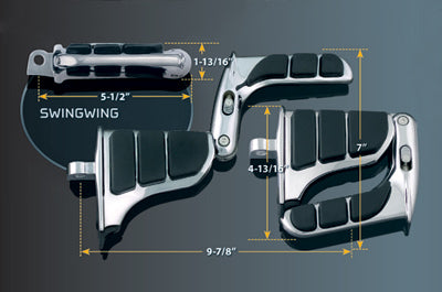 Kuryakyn K4466 SwingWings Footpegs Chrome w/Male Mount