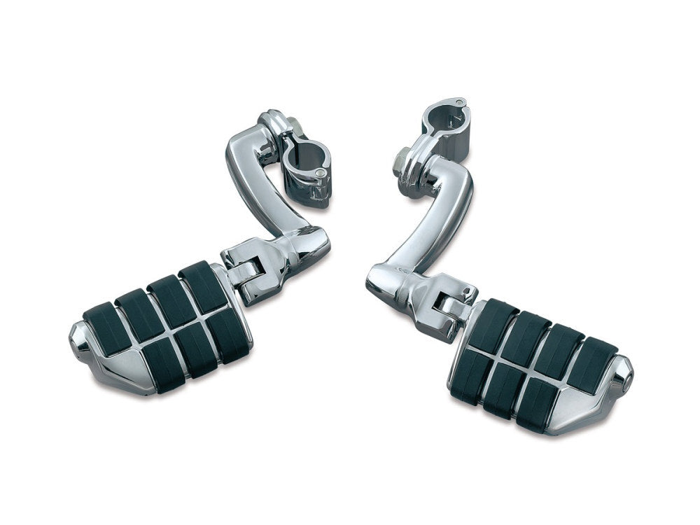 Kuryakyn K4575 Longhorn Offset Highway Footpegs w/Dually & 1-1/4" CLamps