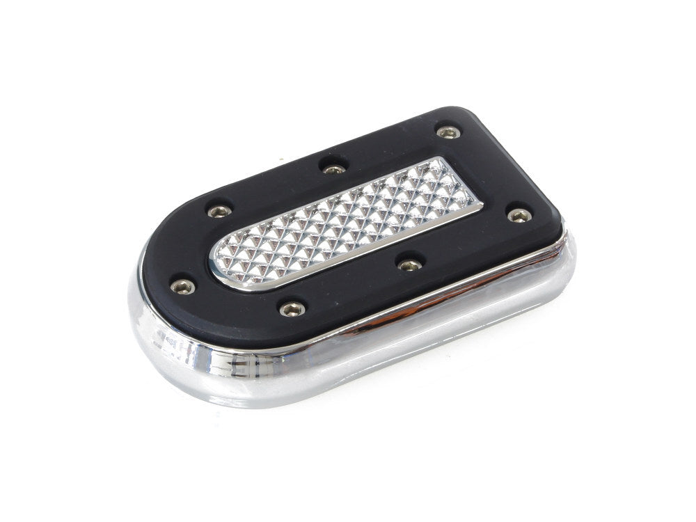 Kuryakyn K7037 Heavy Industry Brake Pedal Pad Chrome for FX Softail 84-15/Dyna Wide Glide/Fat Bob 93-17/Street 500/750 15-20