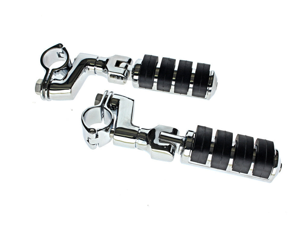 Kuryakyn K7999 Highway ISO Large Footpegs Chrome w/Offsets & 1-1/4" Clamps