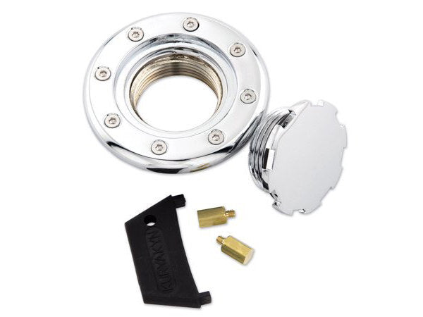 Kuryakyn K8310 Non-Vented Flush Mounted Fuel Cap Chrome for Big Twin 82-99