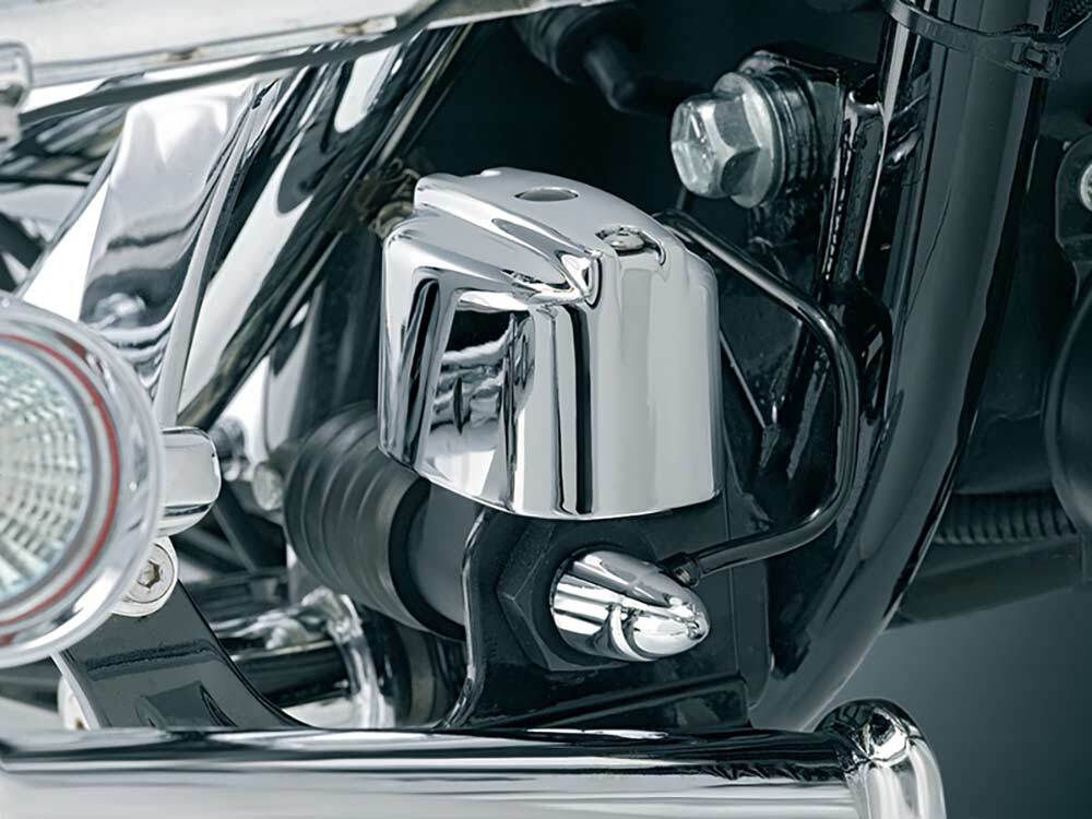 Kuryakyn K9128 Rear Master Cylinder Cover Chrome for Touring 99-07/Softail 00-17