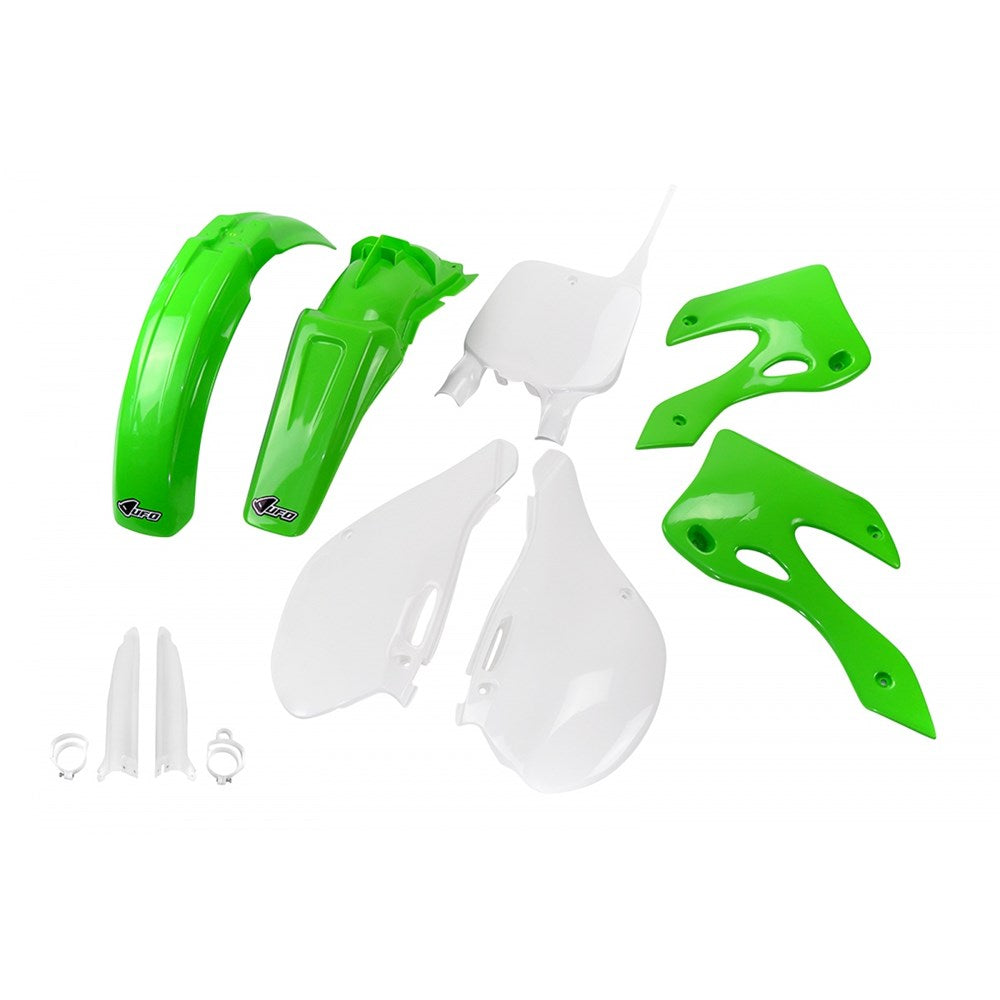 UFO Full Plastics Kit Black for Kawasaki KX 125/KX 250 99-02