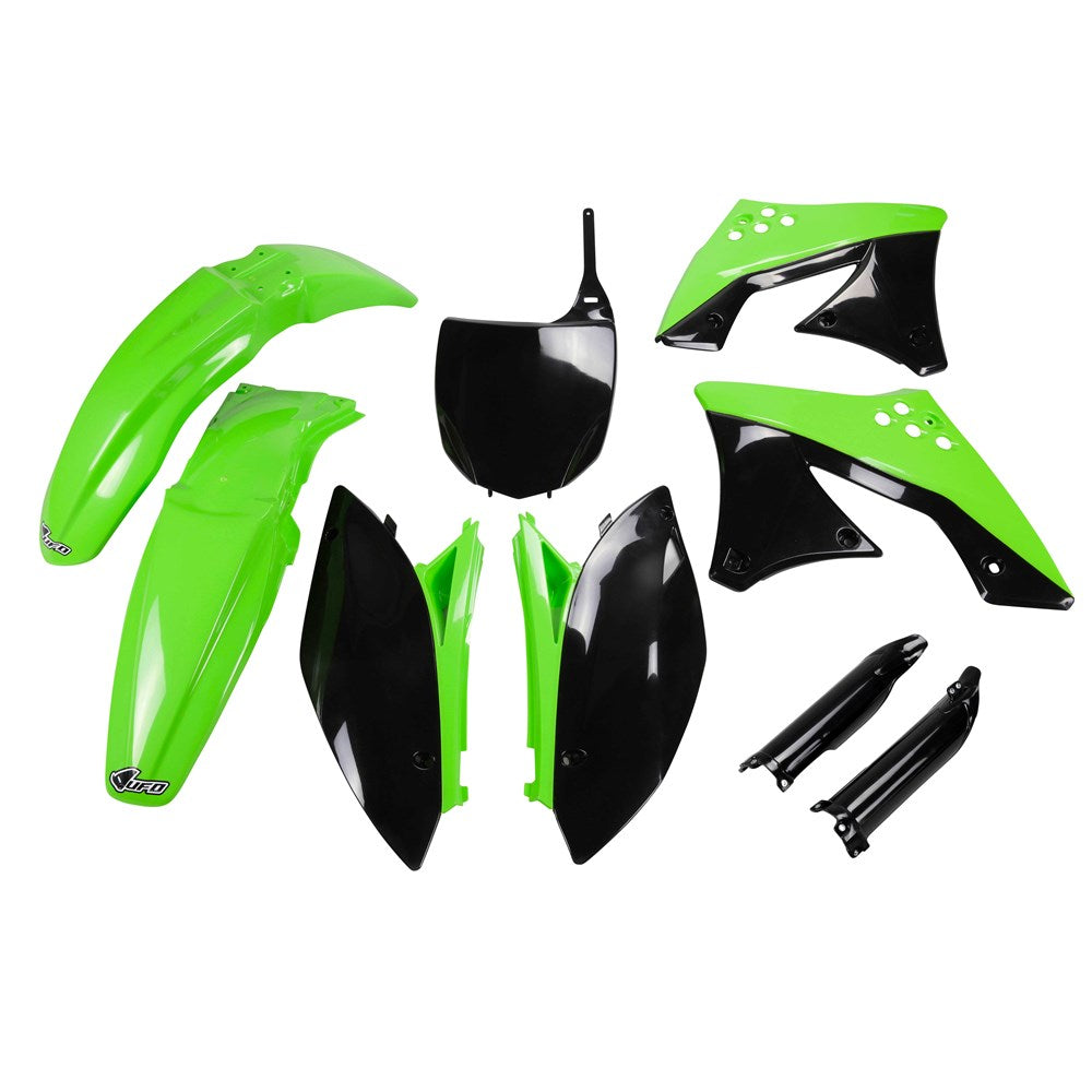 UFO Plastics Kit OEM 2009 & 2012 Colours for Kawasaki KX250F 2009 & 2012