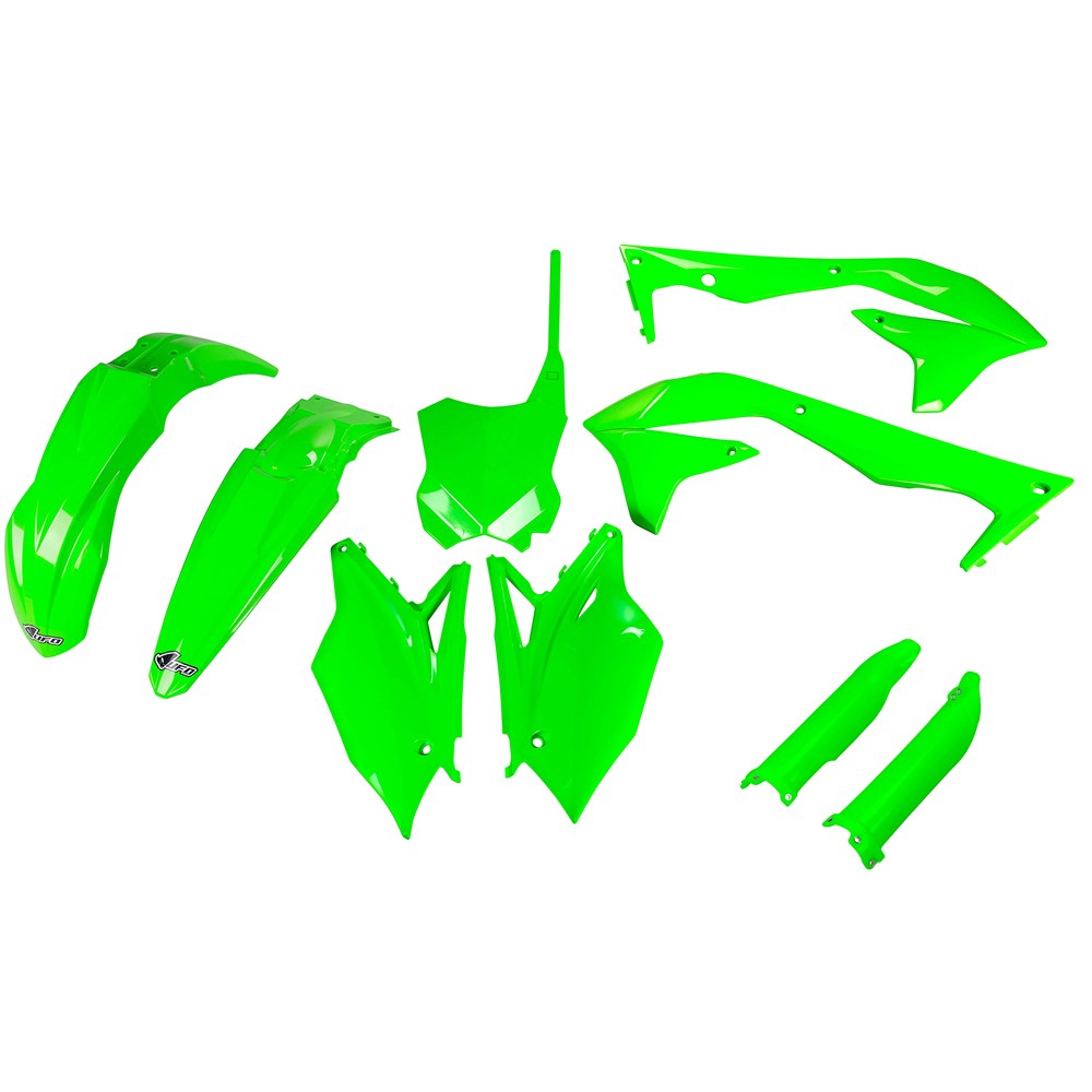 UFO Full Plastics Kit Fluro Green for Kawasaki KX 450 F/KXF 450 16-17