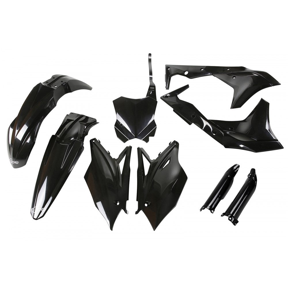 UFO Full Plastics Kit Black for Kawasaki KX 250 F 2017