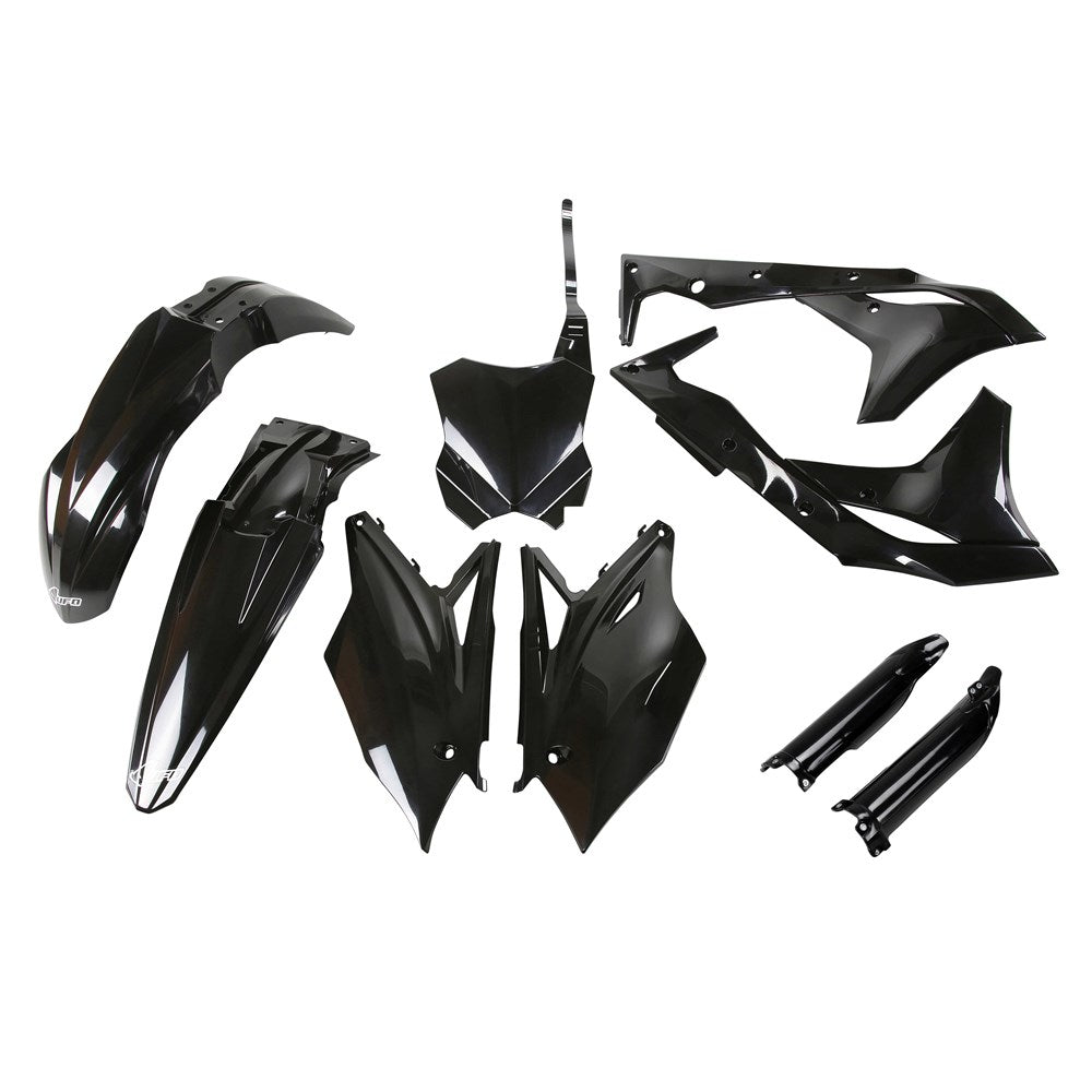 UFO Full Plastics Kit Black for Kawasaki KX 250 F 18-20