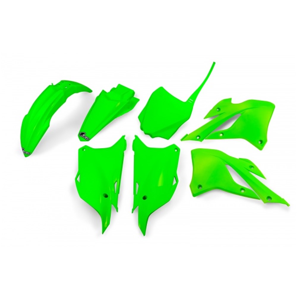 UFO Plastics Kit Neon Green for Kawasaki KX85/KX112 22-Up
