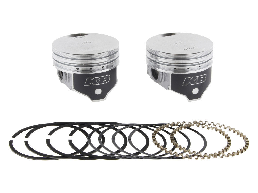 Keith Black Pistons KB258.010 +.010" Flat Top Pistons w/8.6:1 Compression Ratio for Big Twin 84-99 w/Evolution Engine