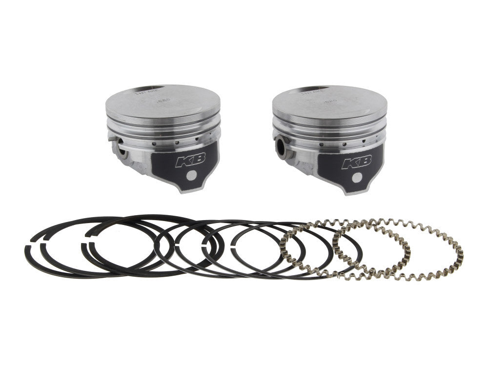 Keith Black Pistons KB264.020 +.020" Flat Top Pistons w/9.0:1 Compression Ratio for Sportster 86-21 w/1200cc Engine/Sportster 86-87 w/1100cc Engine