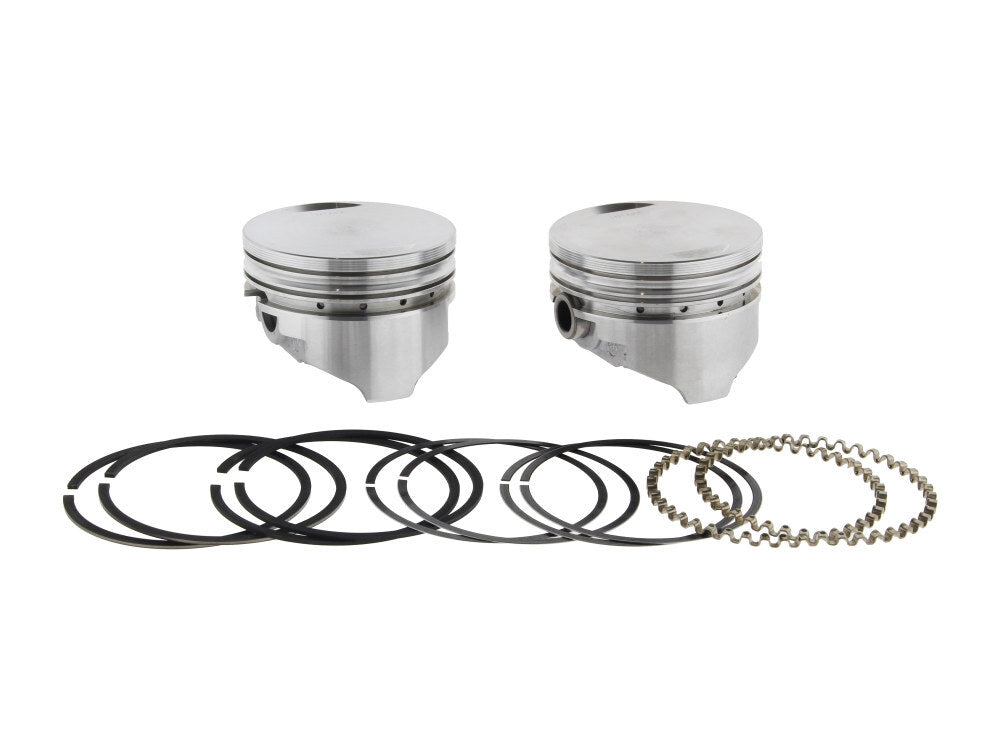 Keith Black Pistons KB264.040 +.040" Flat Top Pistons w/9.0:1 Compression Ratio for Sportster 86-21 w/1200cc Engine/Sportster 86-87 w/1100cc Engine