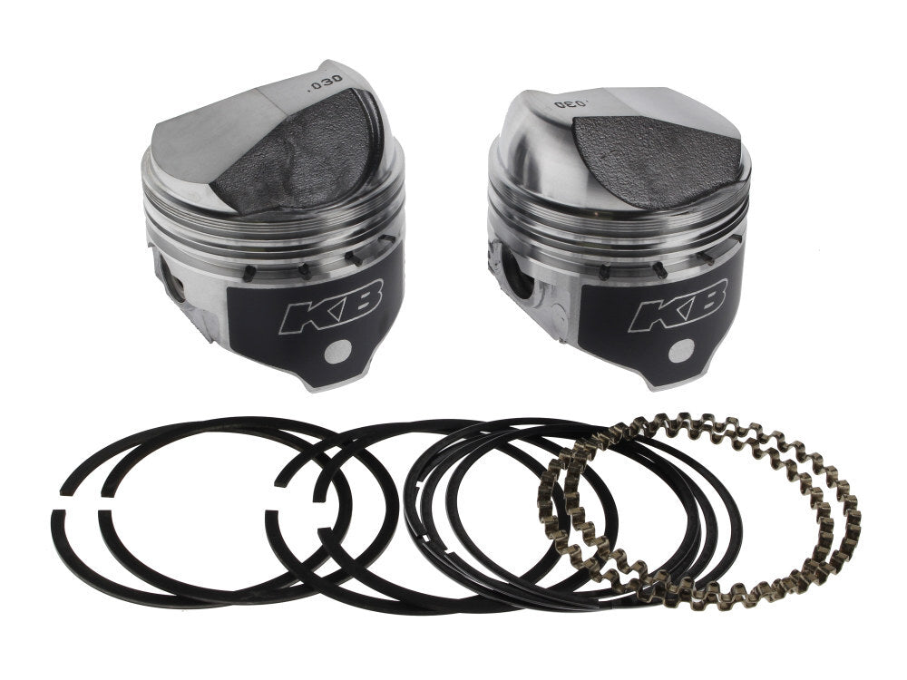 Keith Black Pistons KB292.030 +.030" Dome Top Pistons w/8.2:1 Compression Ratio for Sportster 72-85 w/1000cc Engine