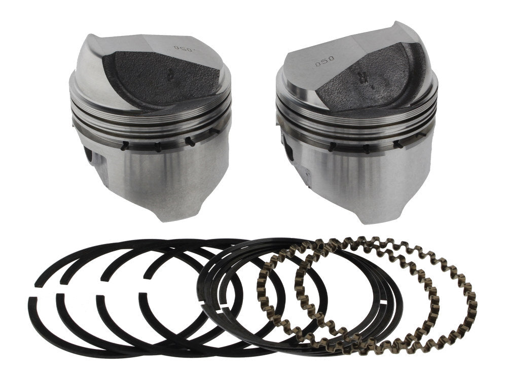 Keith Black Pistons KB292.050 +.050" Dome Top Pistons w/8.2:1 Compression Ratio for Sportster 72-85 w/1000cc Engine