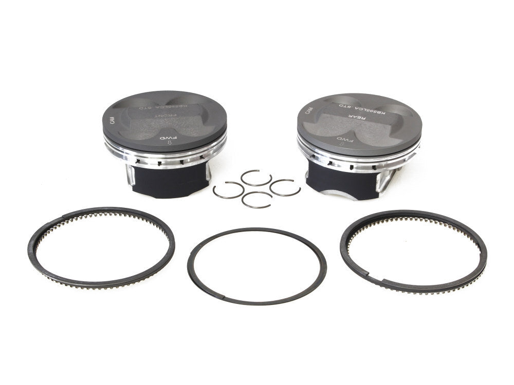 Keith Black Pistons KB595LCA.STD Standard Pistons w/11.8:1 Compression Ratio for Milwaukee-Eight Touring 17-Up/Softail 18-Up w/Big Bore 107ci to 124ci