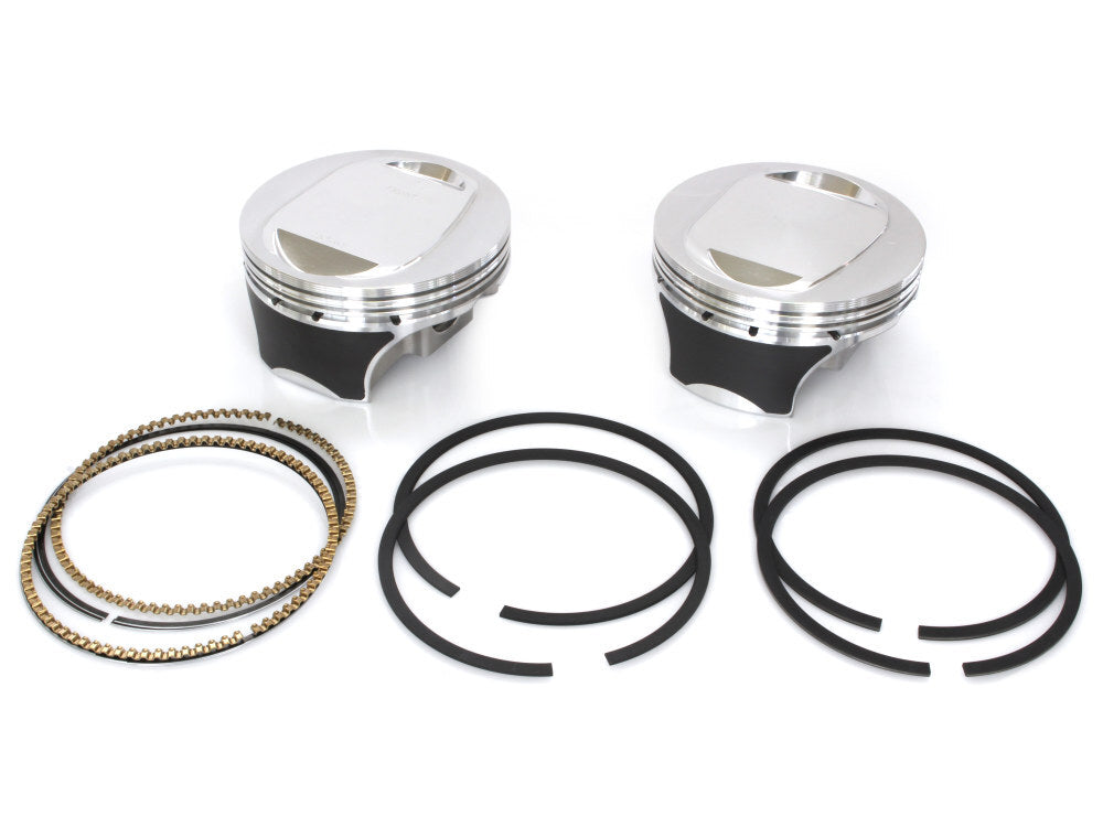 Keith Black Pistons KB915C.STD Standard Flat Top Pistons w/10.5:1 Compression Ratio for CVO Twin Cam 07-Up w/110ci Engine