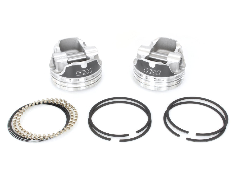 Keith Black Pistons KB920C.010 +.010" Dome Top Pistons w/9.5:1 Compression Ratio for Harley-Davidson Big Twin 84-99