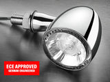 Kellermann KEL-183100 Bullet 1000 PL LED Turn Signal Chrome w/Amber Turn White Running Light