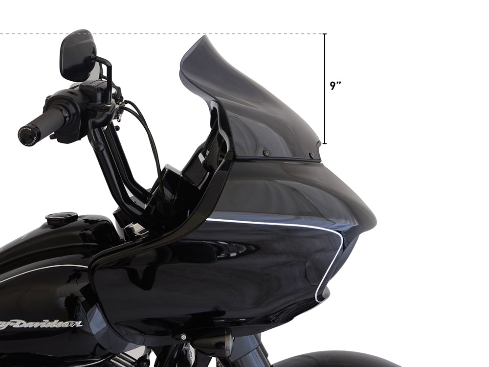 Klock Werks KKC-2310-0570 14" Sports Flare Windshield Dark Smoke Tint for Road Glide 15-23