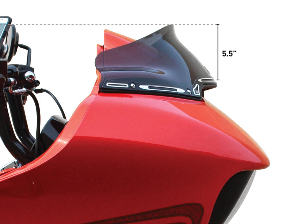 Klock Werks KKC-2310-0670 6" Sports Flare Windshield Dark Smoke Tint for Road Glide 15-23