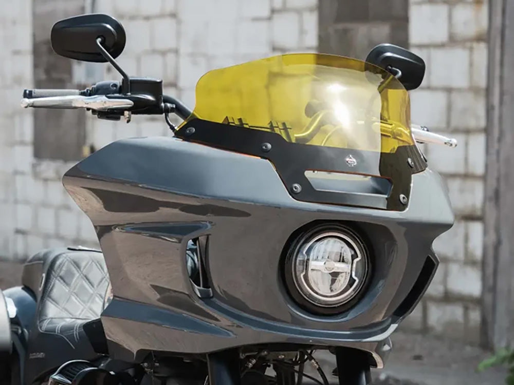 Klock Werks KKC-2310-0834 6" Flare Windshield Yellow for Harley-Davidson Low Rider ST 22-Up