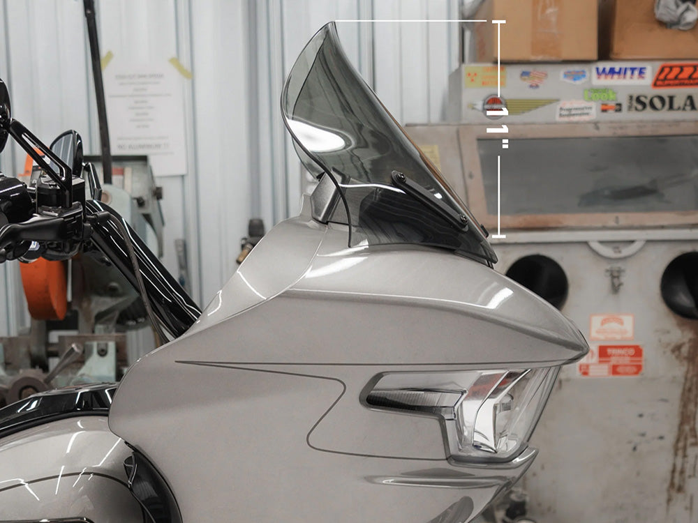 Klock Werks KKC-2310-0846 13.5" Pro-Touring Flare Windshield Dark Smoke for CVO Road Glide 23-Up/Road Glide 24-Up