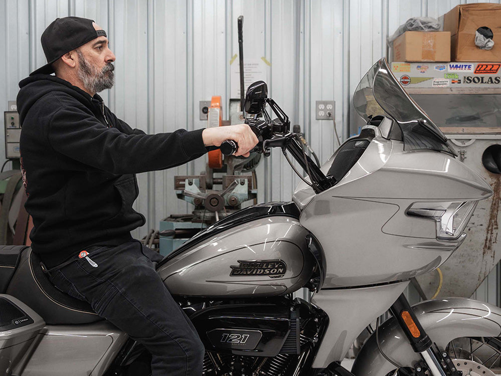 Klock Werks KKC-2310-0846 13.5" Pro-Touring Flare Windshield Dark Smoke for CVO Road Glide 23-Up/Road Glide 24-Up
