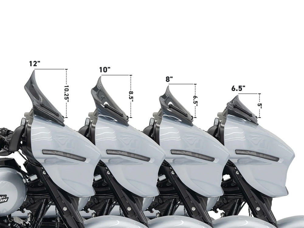 Klock Werks KKC-2310-0944 6.5" Flare Windshield Dark Smoke for Harley-Davidson CVO Street Glide 23-Up/Street Glide 24-Up