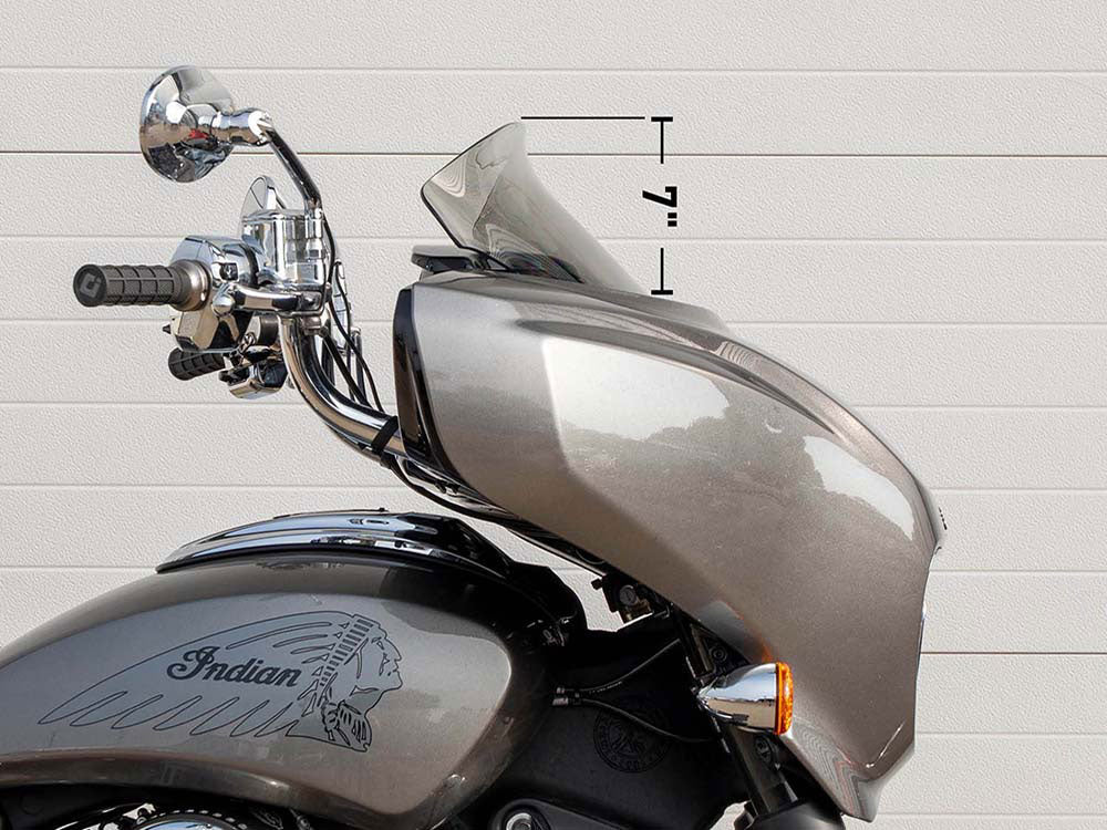 Klock Werks KKC-2312-1511 9" Flare Windshield Dark Smoke for Indian PowerPlus Chieftain/Roadmaster 25-Up Models