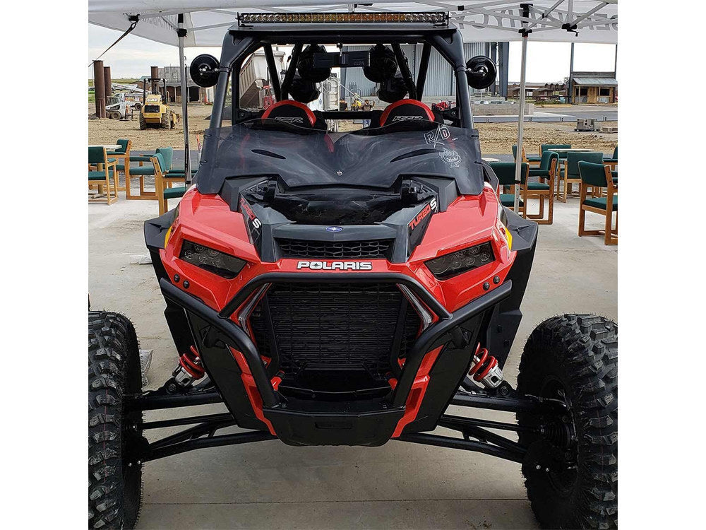 Klock Werks KKC-2317-0420 UTV Flare Windshield Dark Smoke for Polaris RZR 1000 XP 19-Up