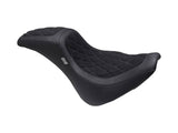 Kodlin KM-76321GM Fastback Signature Series Seat Black w/Gun Metal Thread for Softail Street Bob 18-Up/Standard 20-Up