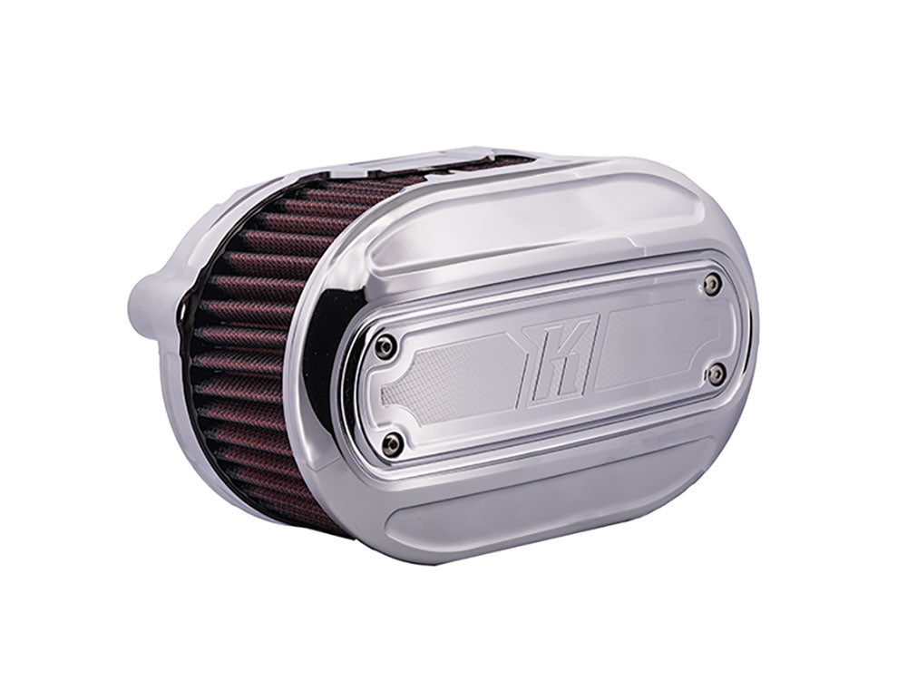 Kodlin KM-K29245 Oval Air Cleaner Kit Chrome for Milwaukee-Eight 17-Up